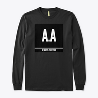 Always Achieving Black Logo Long Sleeves