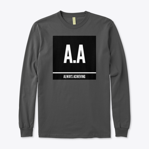 Always Achieving Black Logo Long Sleeves